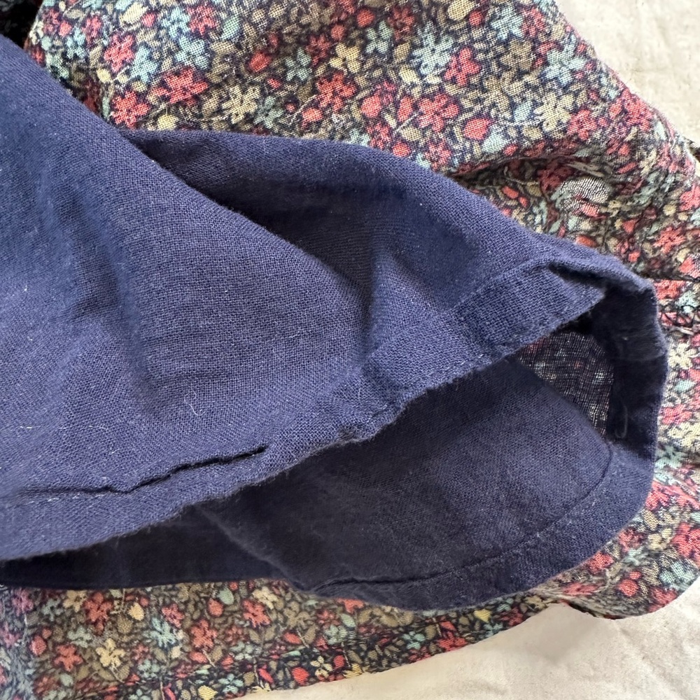 Mossimo Supply Co. Floral Sundress Navy Cotton Adjustable Strap Cottagecore S - Picture 7 of 12